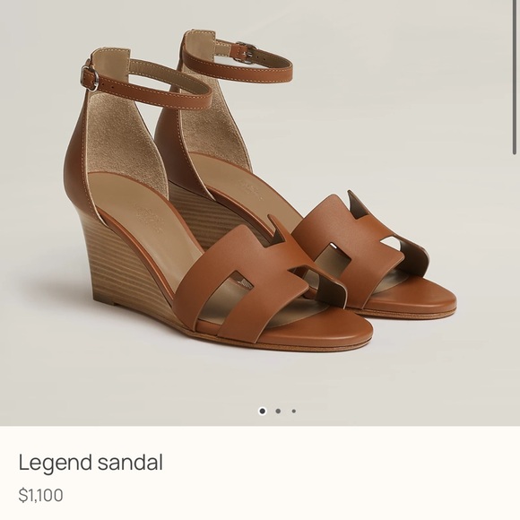 Hermes gold brown legend sandal 37 - Picture 1 of 6